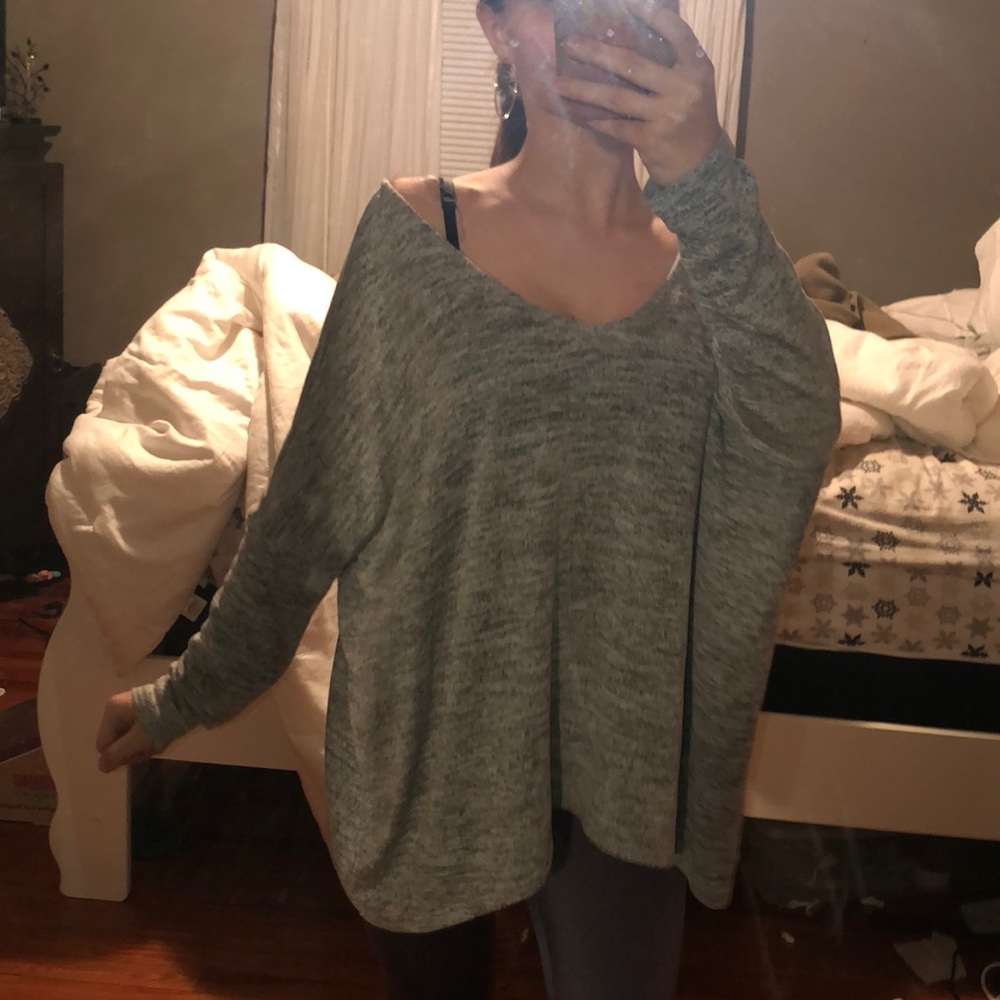 Comfy oversized gray sweater